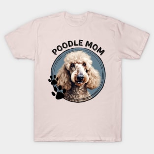 Standard Poodle Dog Mom Dog Breed Portrait T-Shirt